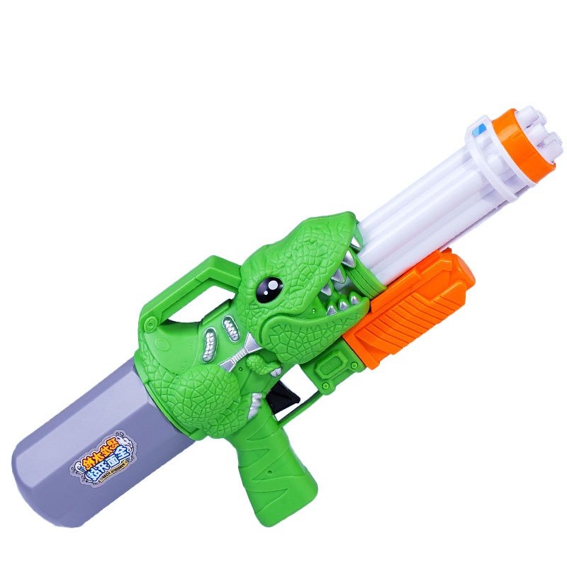加特林水枪儿童玩具大号喷水高压男孩打水仗神器[升级加厚]中号恐龙