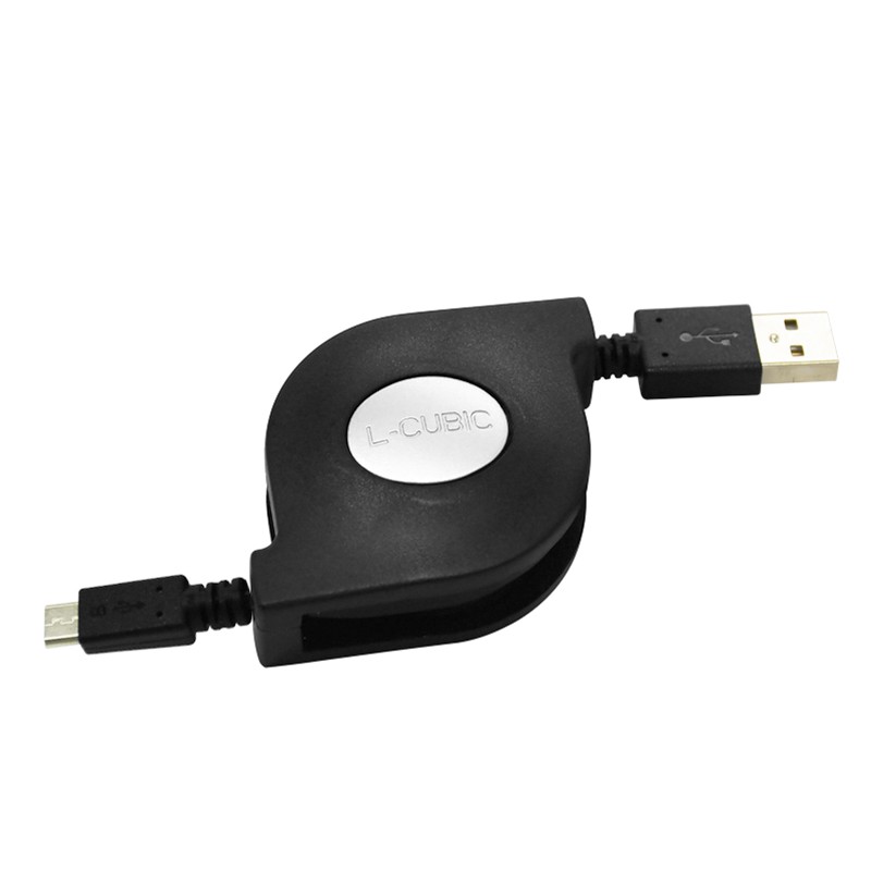 酷比客L-CUBIC MicroUSB伸缩数据线1.5M/黑色LCCPSTUAMMRM1.5ABK-1.5M高清大图