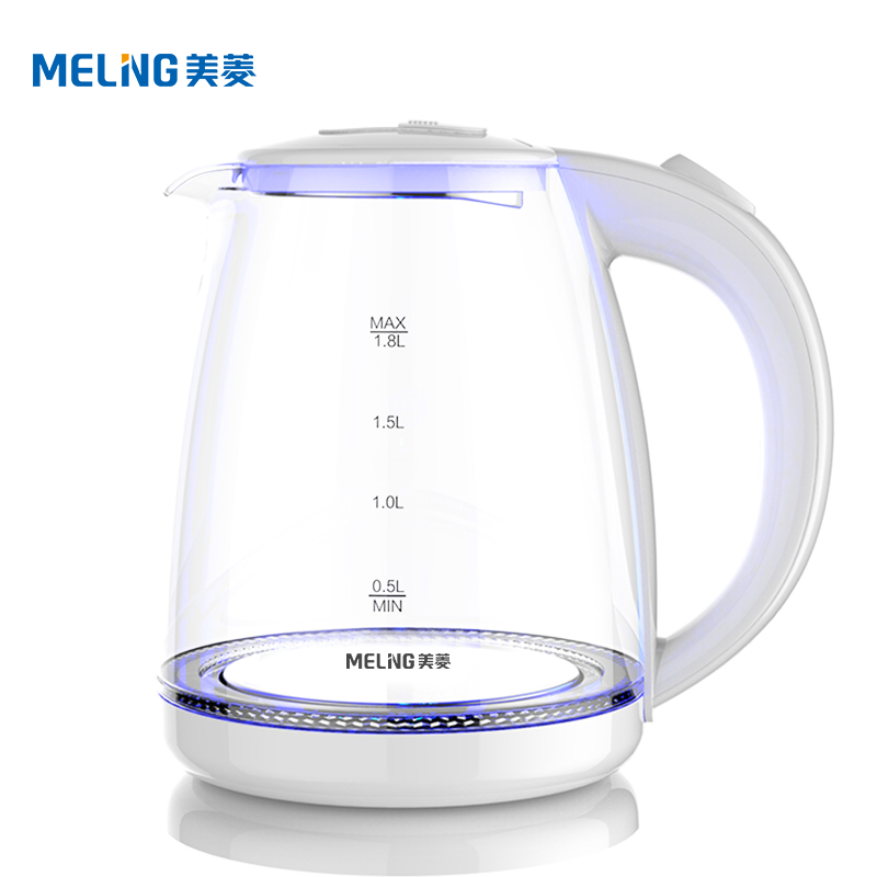 美菱(Meiling)电水壶 高硼硅玻璃烧水壶 1.8升大容量 家用烧水壶无析出不藏水垢 热水壶MH-1806高清大图