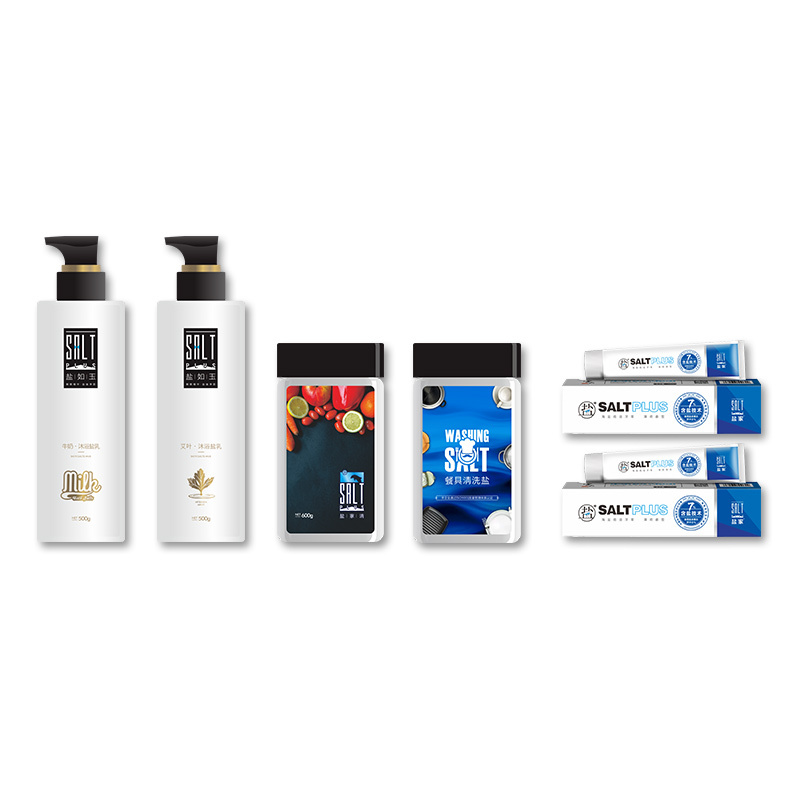 盐家六品组合装(轻盐出品)沐浴盐果蔬清洗盐餐具清洗盐牙膏六件套