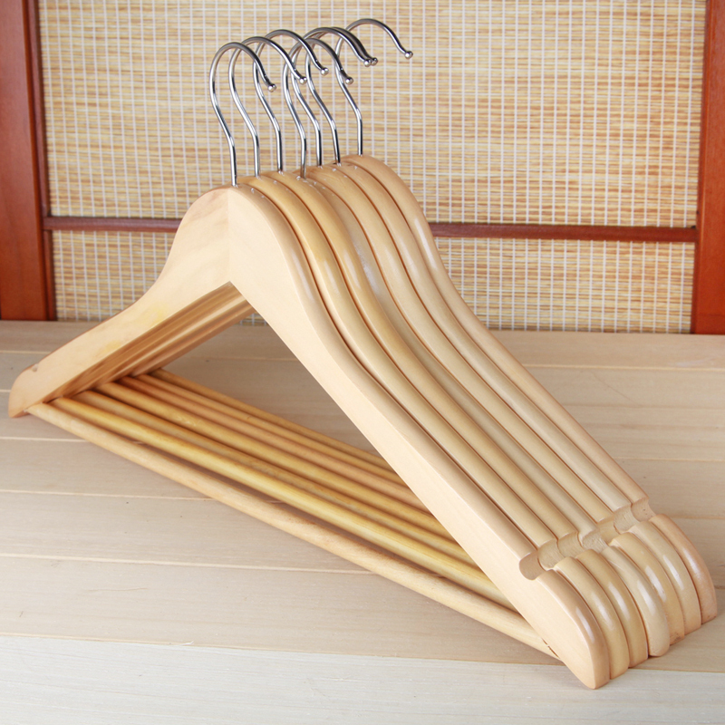 服装店衣架专用木质衣撑子无痕女装儿童实木衣挂防滑宽肩家用视频