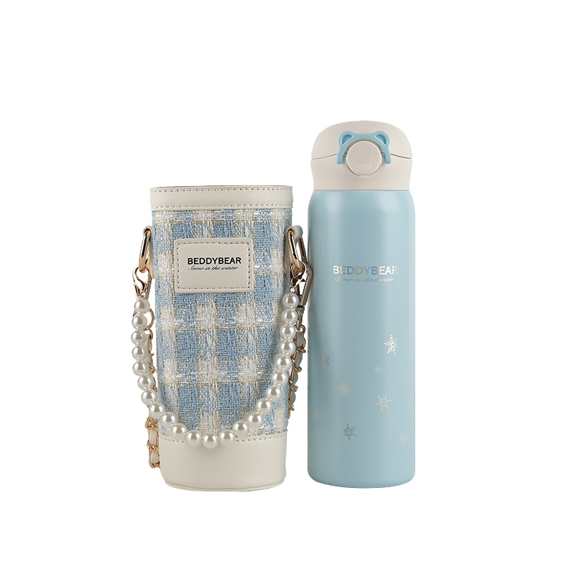 杯具熊 飘雪TT346-470 保温杯 470ml 蓝色