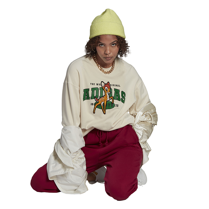 Adidas 阿迪达斯三叶草卫衣女装春秋季新款圆领运动套头衫 HD2754