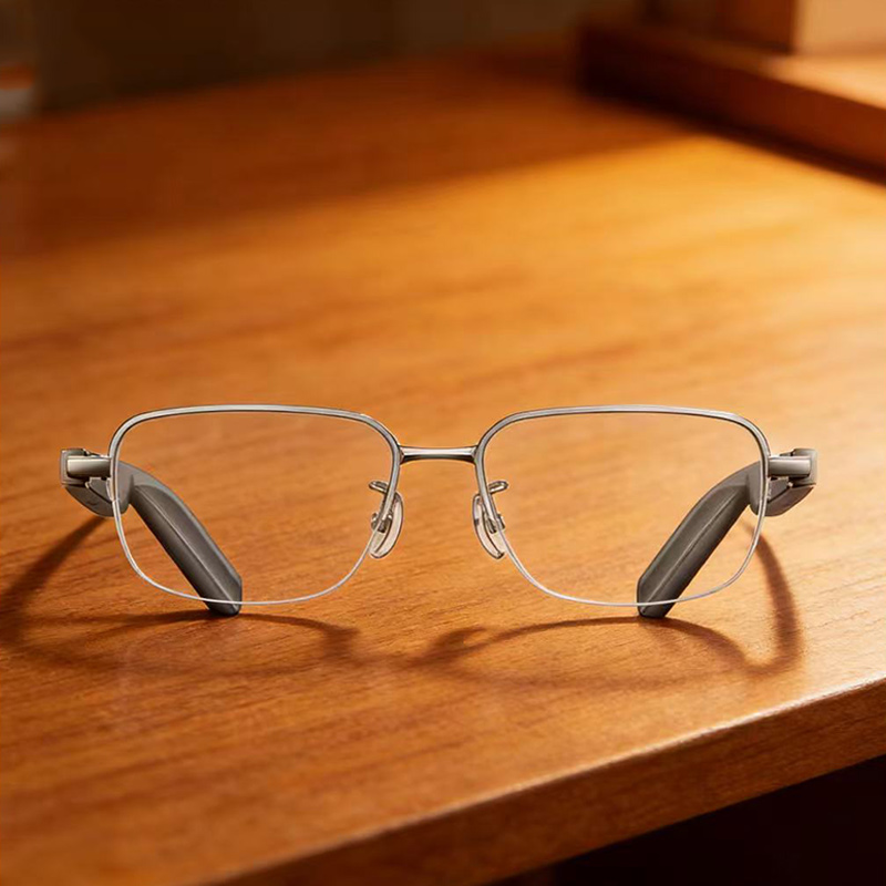 界环 AI智能眼镜音频非AR 实时翻译 无线蓝牙耳机 会议助手金属半框款 星辰银高清大图