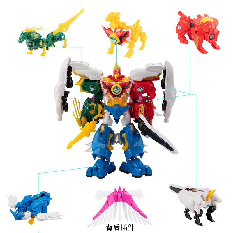 4邦宝历险记四青龙超人神兽金刚玩具6男孩合体变形机器人65寸麒麟金刚