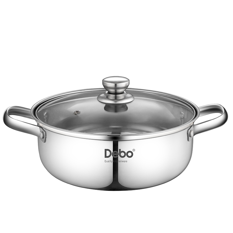 德铂(Debo) 凯奇不锈钢锅汤 汤锅电磁炉燃气通用锅 26cm DEP-DZ080高清大图