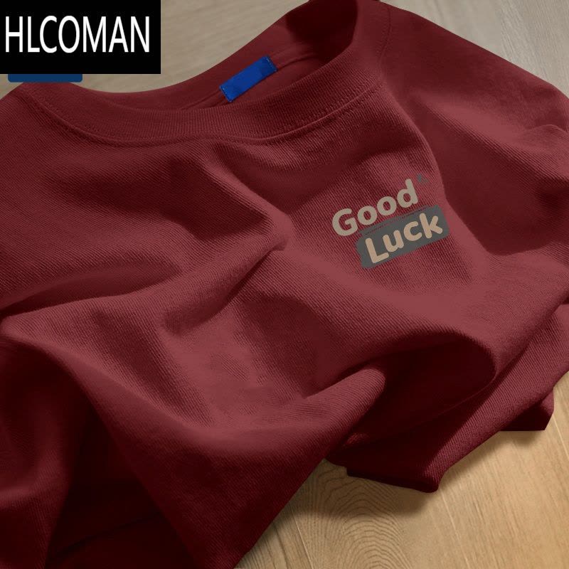 HLCOMAN特价男生t恤短袖韩版复古体恤宽松大码长袖T恤男装半袖上衣打底衫图片
