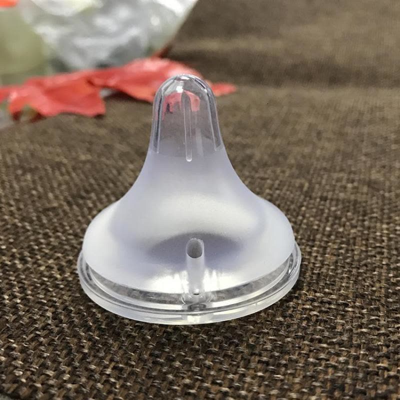专配贝亲奶嘴母乳实感柔硅胶SML婴儿宝宝宽口径奶嘴通用十字孔图片