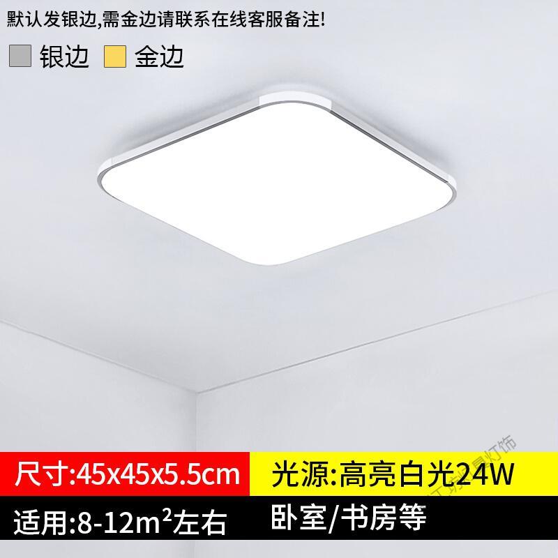 苏宁放心购 遥控大气吸顶灯led卧室灯简约现代长方形灯具阳台房间客厅灯