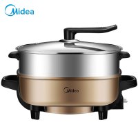 美的（Midea）电火锅LHN30C韩式多功能6L6升家用电煮锅不粘锅 锅身可分离 加厚铝合金锅体 电热锅
