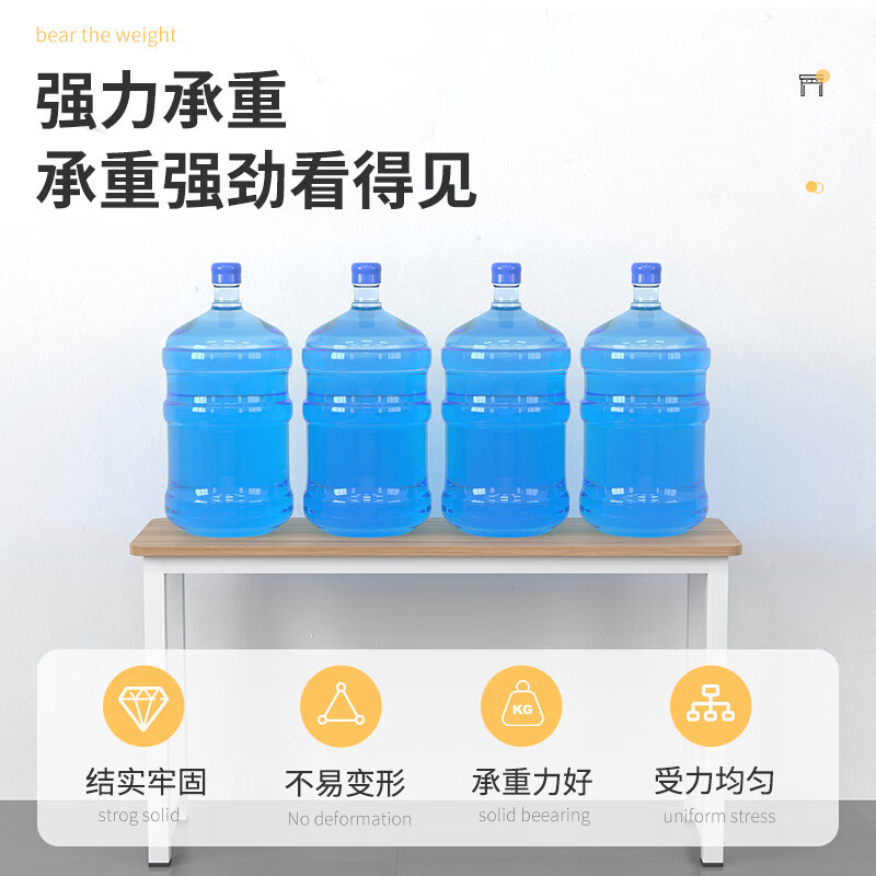 科野 课桌椅学校中小学生培训班写字学习桌辅导班补习班双人 带斗双人含2凳1200*400*740