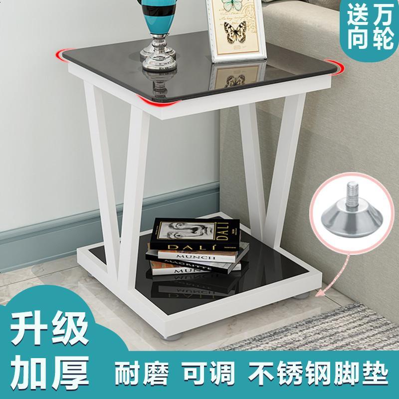 沙发边几角几创意方几移动简约阳台小茶几收纳置物架客厅铁艺角几