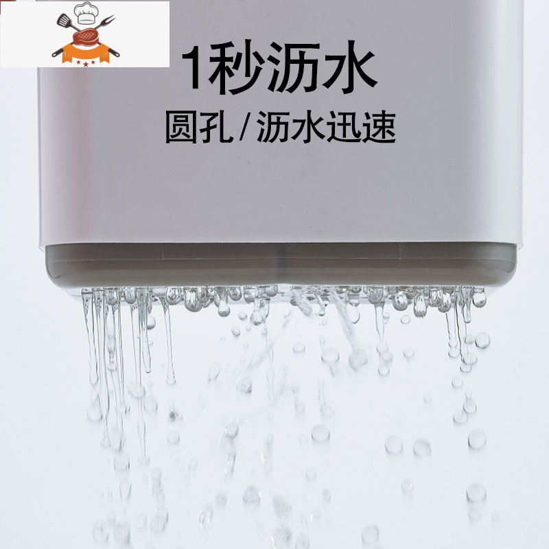 筷子篓置物架托多功能沥水筷子笼家用筷笼筷筒厨房餐具勺子收纳盒 敬平 沥水款-淡蓝餐具架高清大图