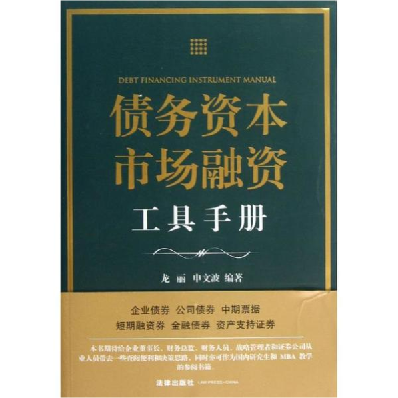醉染图书债务资本市场融资工具手册9787511848345高清大图