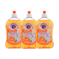 大公鸡头 浓缩洗洁精小瓶厨房餐具清洁家用家庭装香橙味500ml*3瓶