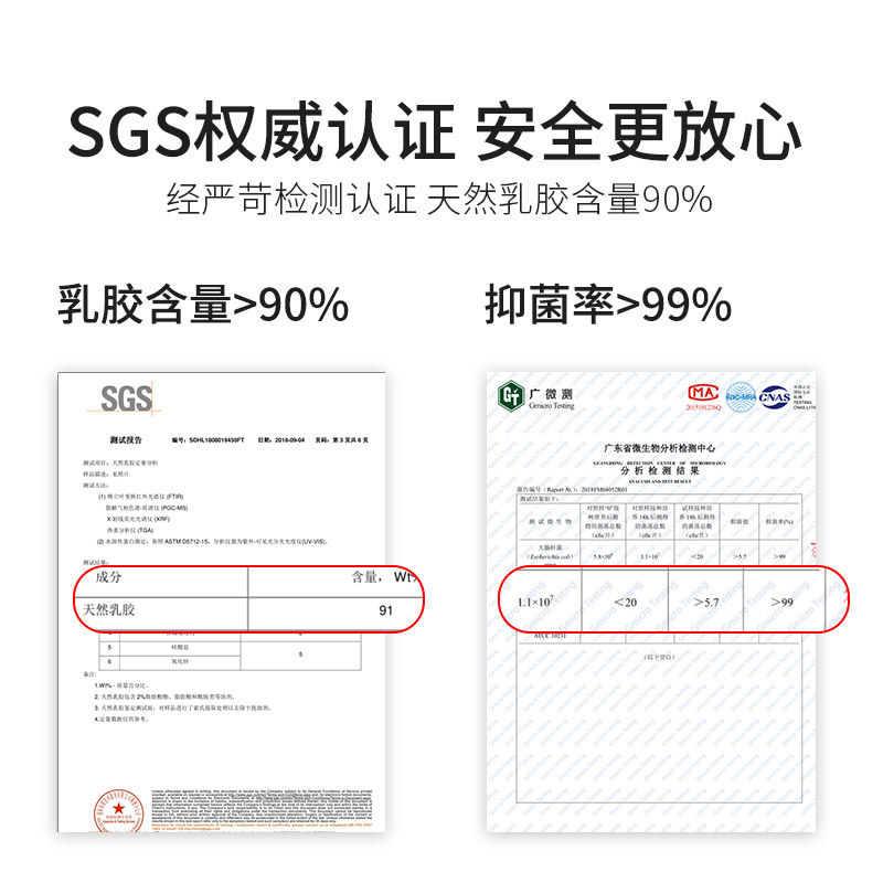 慕思泰国乳胶枕 单人按摩枕家用乳胶枕芯高清大图