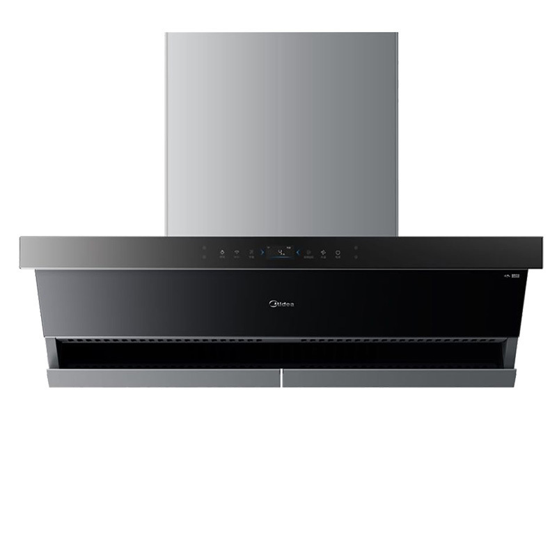 [政府补贴]美的(Midea)家用顶侧双吸抽油烟机25立方大吸力吸油烟机1000Pa静压自清洗7字型排烟机多重智联DK7