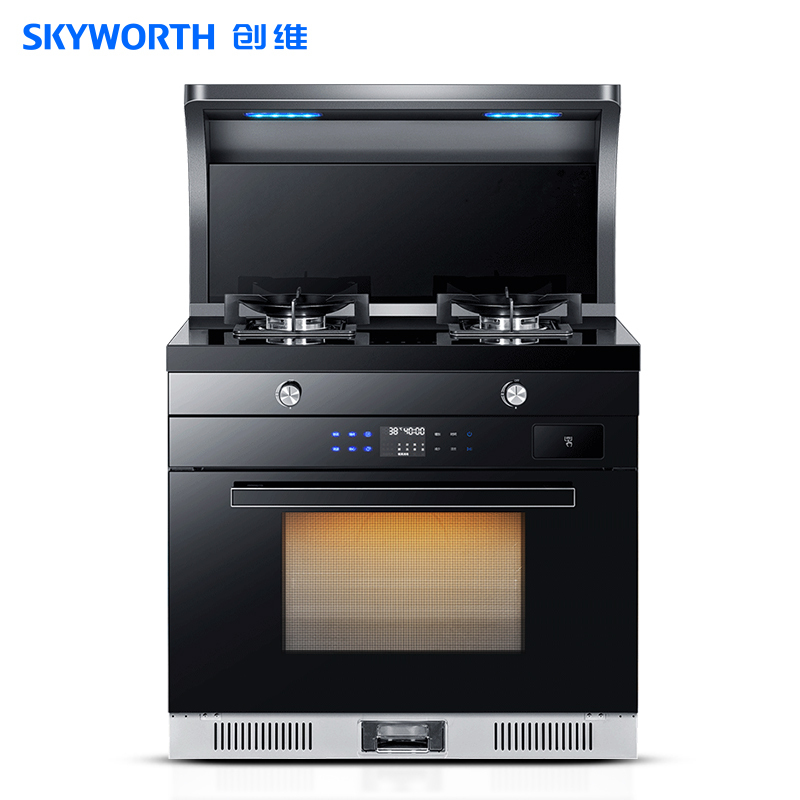 创维（SKYWORTH）集成灶一体灶家用微蒸烤箱一体下排式侧吸油烟机环保灶烟灶JJZT-J01Z天然气套餐