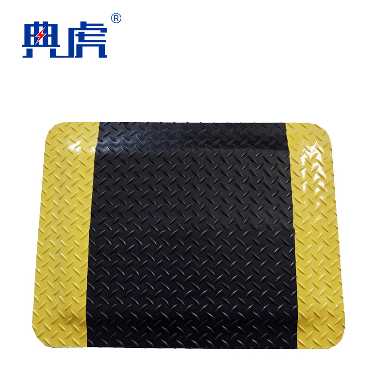 典虎 防静电抗疲劳地垫 黄边黑色 600*1200*20mm 件高清大图
