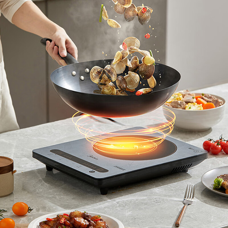 美的(Midea) 变频定温电磁炉小尺寸少油烟少油烟不易糊锅MC-22MB01家用烧水爆炒