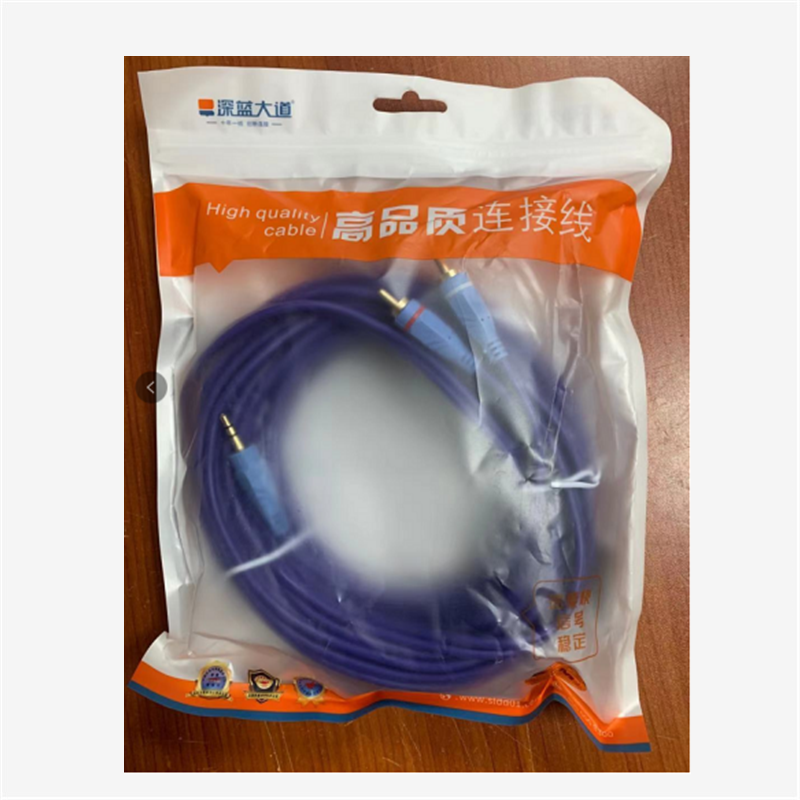 3.5mm接口转双莲花 音频线一分二 10M