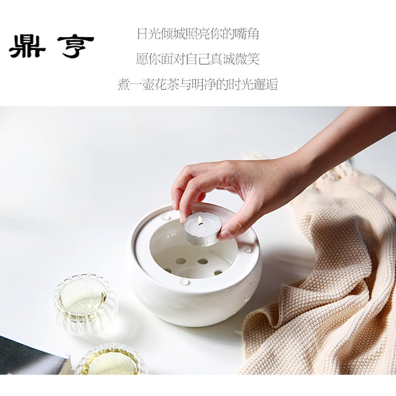 鼎亨那些时光 陶瓷蜡烛加热底座 花茶壶加热炉水果茶壶套装花茶具