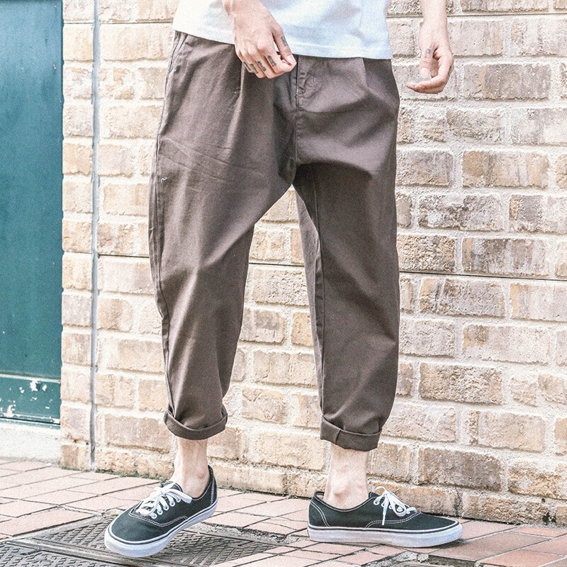 东京衣柜男装夏季新款韩版潮流公祖航休闲裤宽松男士百搭九分裤男
