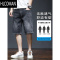 HLCOMAN男士牛仔短裤夏季薄款宽松弹力五分潮牌休闲百搭中裤子男韩版潮流