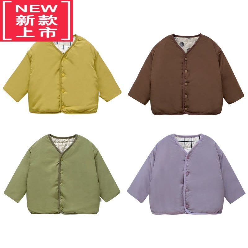 可莉允[双面可穿 随心搭配]婴儿秋冬保暖外出服卡通夹棉服外套洋气图片