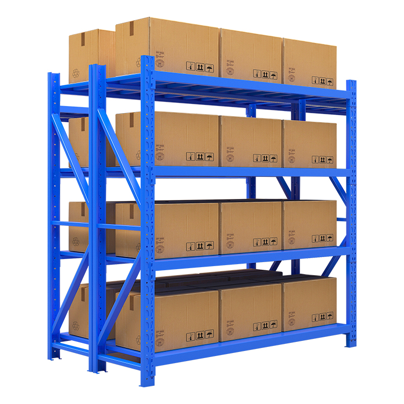 臻远ZYJJ-HJ-031仓储货架重型货架蓝色主架2000*500*2000mm/300kg高清大图