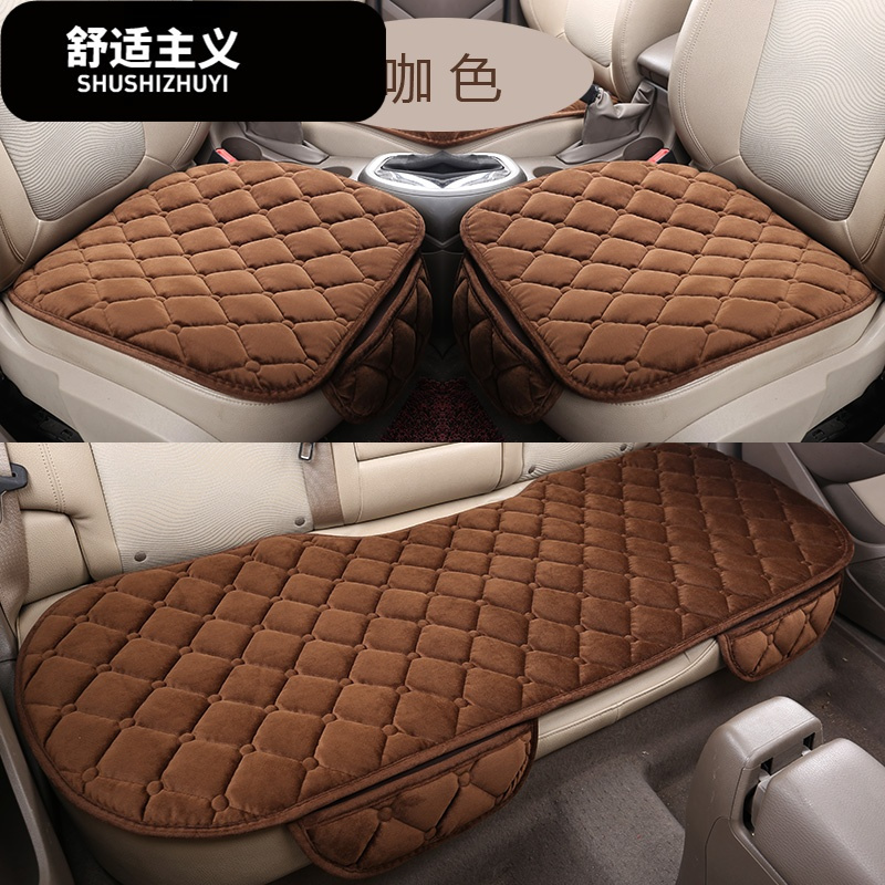 冬季新款短毛绒汽车坐垫毛绒座套简易车垫汽车座垫冬天保暖座垫