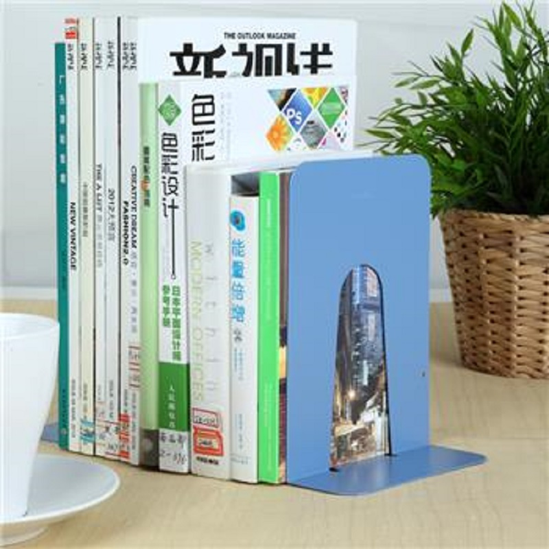 齐心 A1100 图书馆专用铁书立 大号9寸 灰 6个/箱(单位:箱)