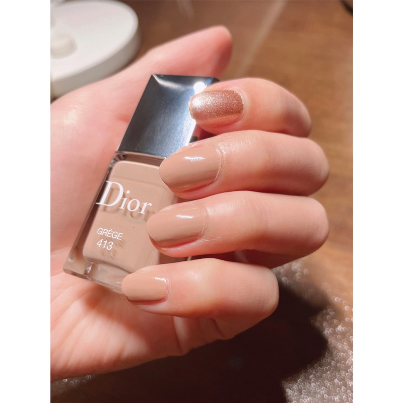 迪奥(Dior)指甲油炫亮持久滋养强韧打底显白美甲底油 413#温柔裸色高清大图