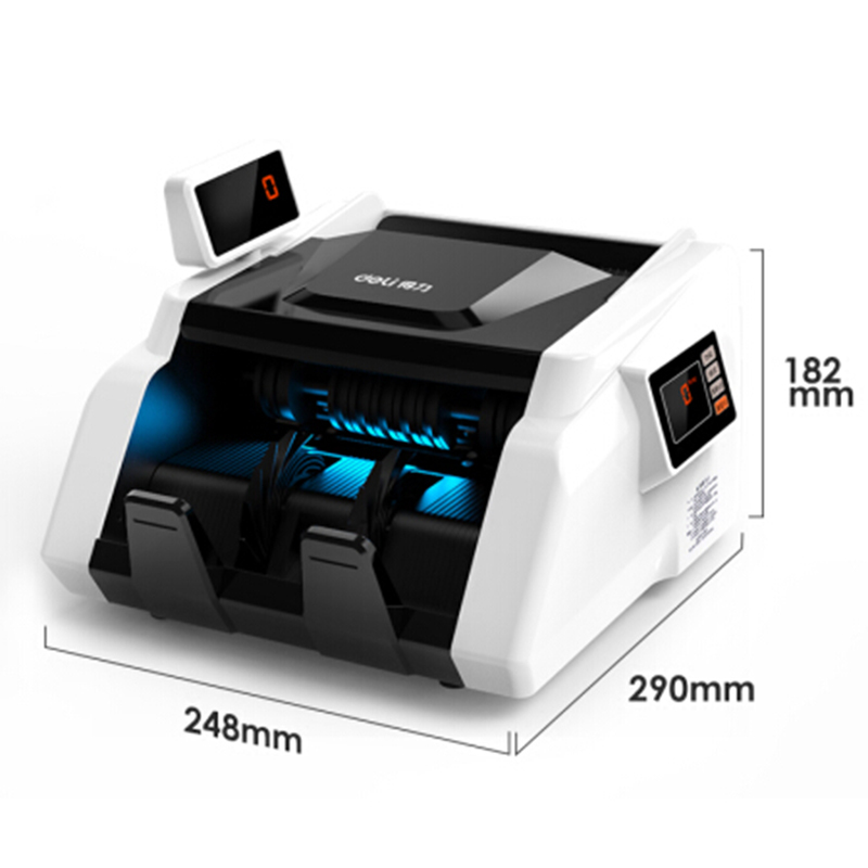 得力 33302S 点钞机验钞小型银行智能语音点钞机 支持新版人民币 双屏智能点钞机