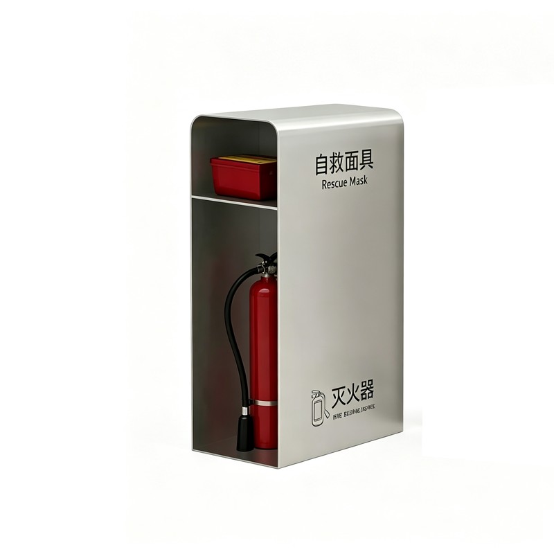 豫众诺 不锈钢灭火器箱 4kg*2+盒装面具 个高清大图