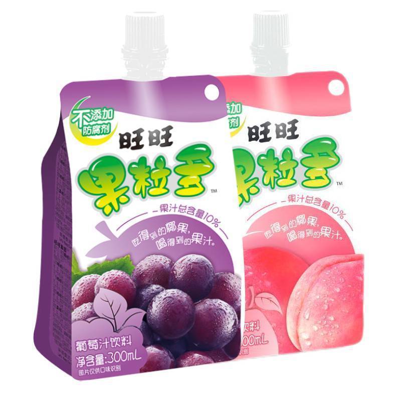 旺旺 果粒多300ml葡萄味蜜桃味饮料
