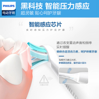 飞利浦(Philips)电动牙刷净齿呵护型 充电式 声波震动成人31000/分钟 家用电动牙刷 HX6809/02蓝白色