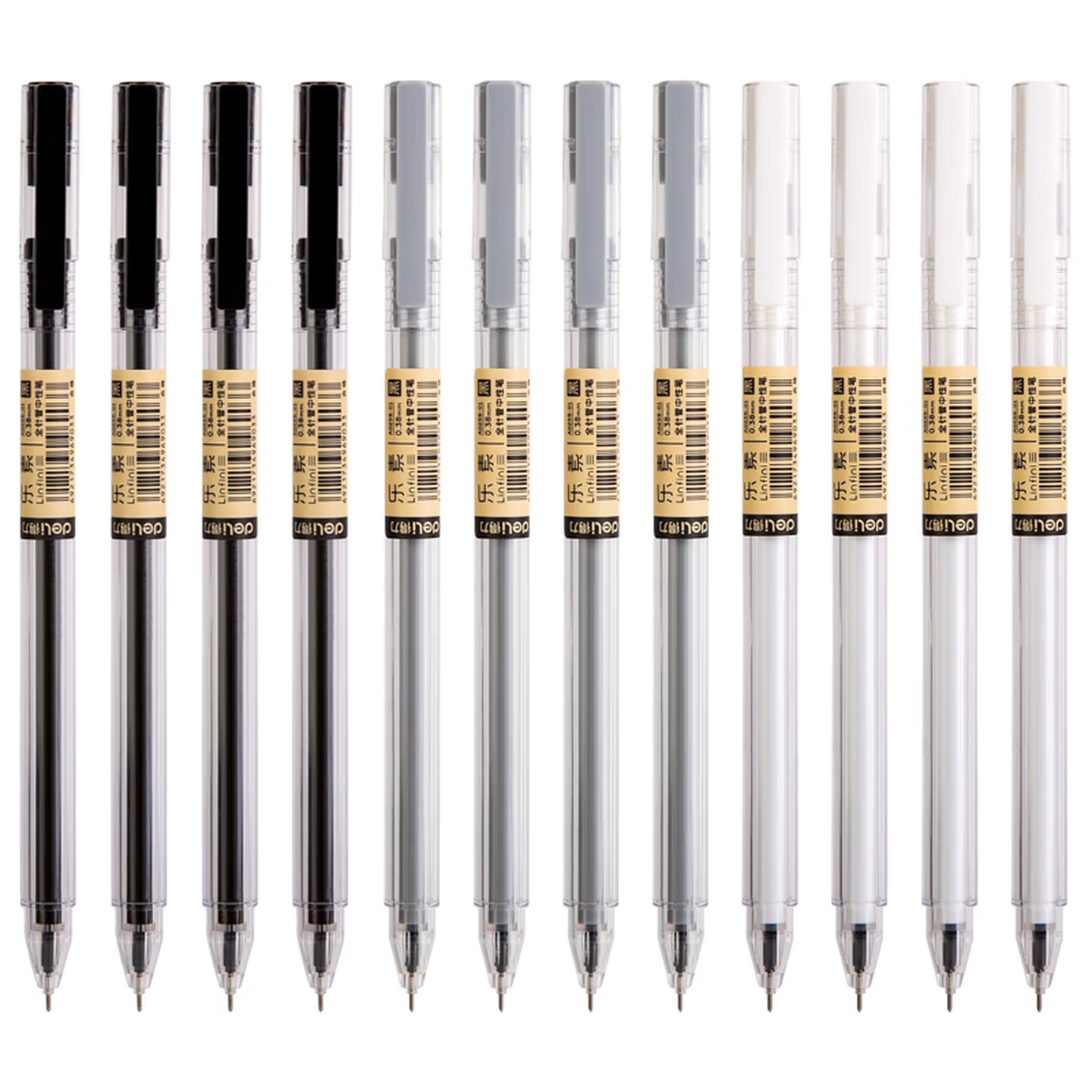 得力(deli)乐素A025B-01中性笔教师办公学生考试用签字笔水笔0. 得力A025B-01中性笔0.38mm全针管高清大图