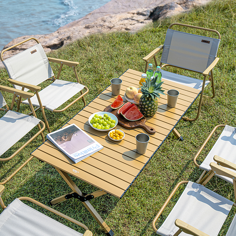 户外蛋卷桌便携式折叠桌野餐桌 118*60*45cm高清大图