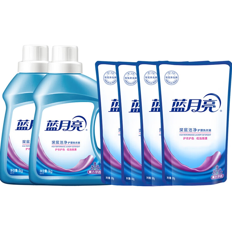蓝月亮1kg薰洁净瓶*2+500g薰洁净袋 *4 81000485高清大图