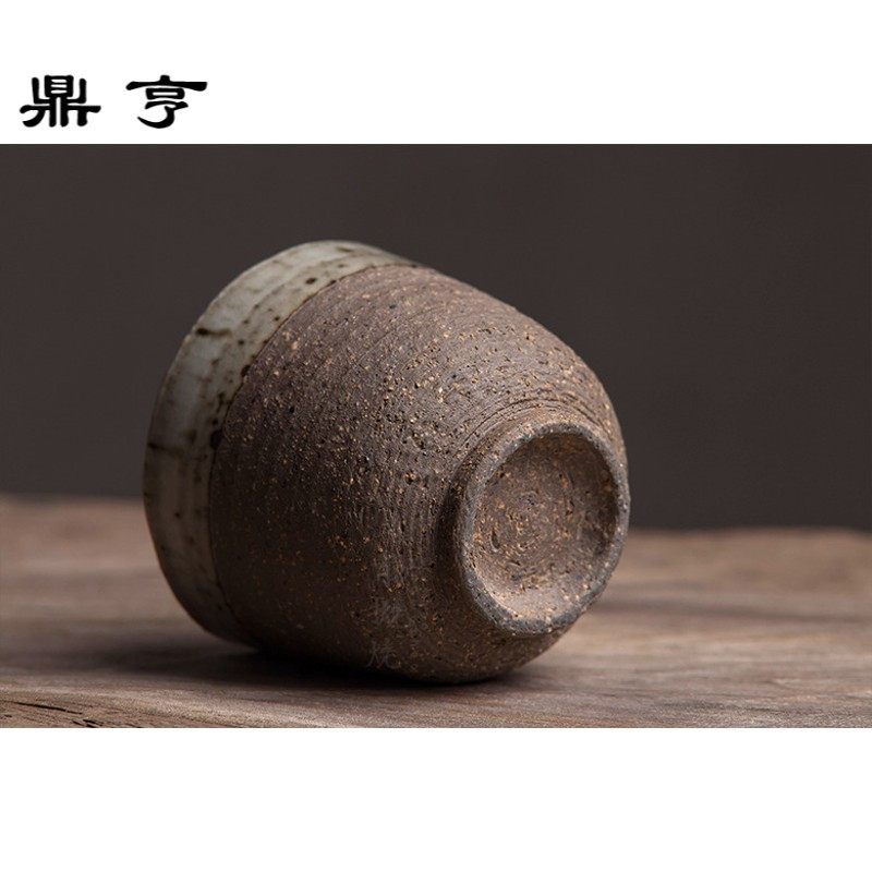 鼎亨青物粗陶品茗杯純手工茶杯景德镇产地货源