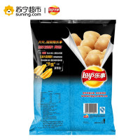 乐事(LAY'S) 薯片 大波浪薯片 铁板鱿鱼味145g袋装(休闲零食) 新旧包装交替发货