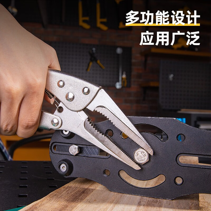 得力(deli)DL20015B 尖嘴大力钳 夹持钳夹持工具9英寸 1把