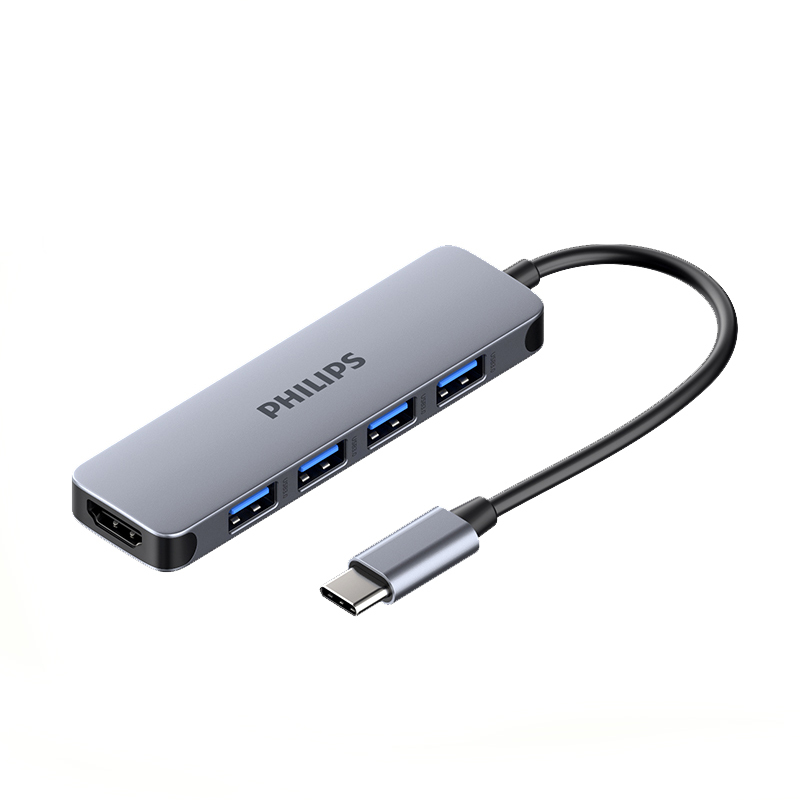 飞利浦type-c拓展坞电脑转换器 笔记本扩展macbook pro苹果配件air投影仪转换器HDMI SWR1607I