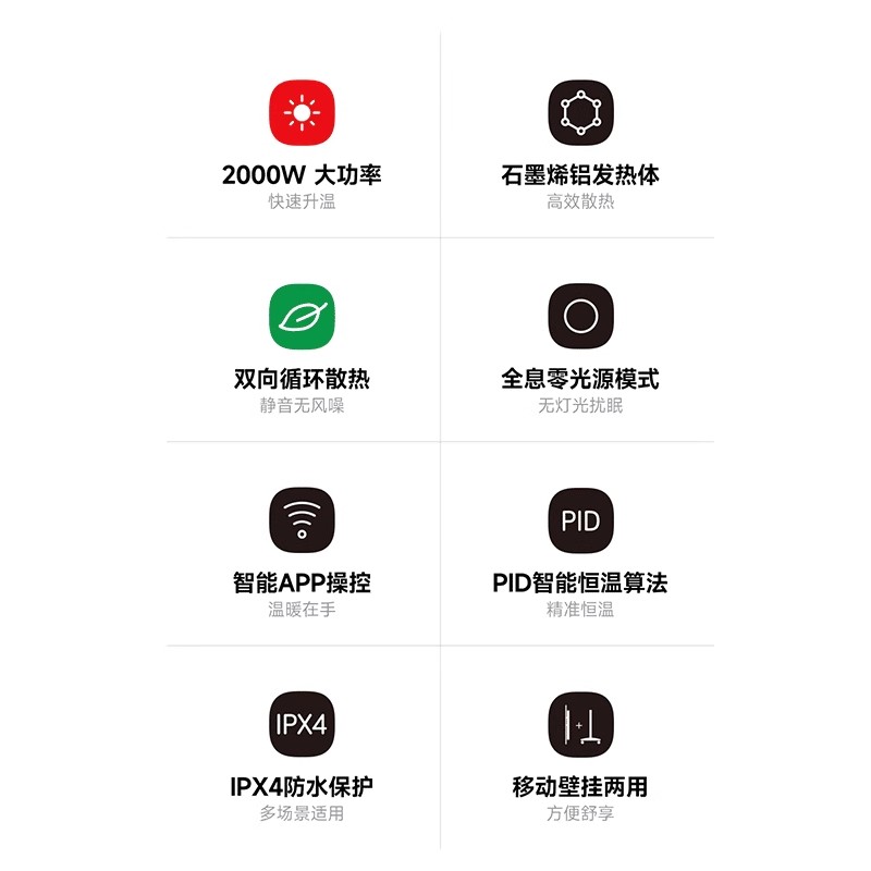 海路世(Heallux)高端快热炉石墨烯取暖器家用节能暖风机浴室电暖器客厅电暖气高清大图