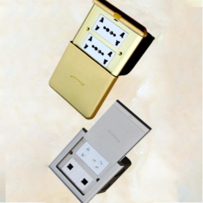 AT 地插 120*120*55组装模块化 HDMI*2 RJ45*2 电话*2 五孔电源*2企业定制