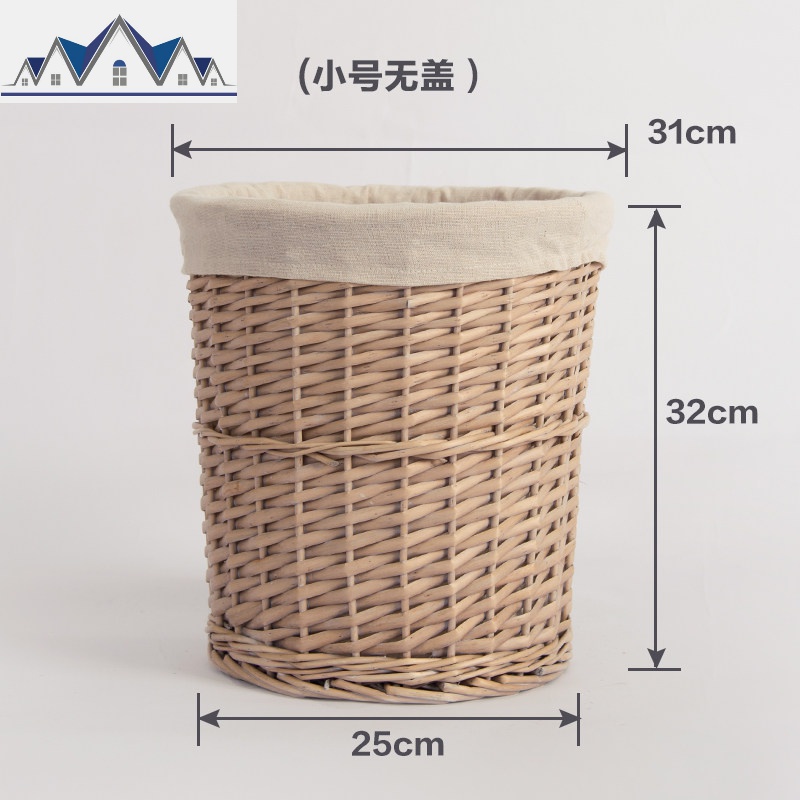 柳藤编织大号存储衣物筐收纳筐带盖脏衣篓玩具篮洗衣筐 三维工匠收纳篮高清大图