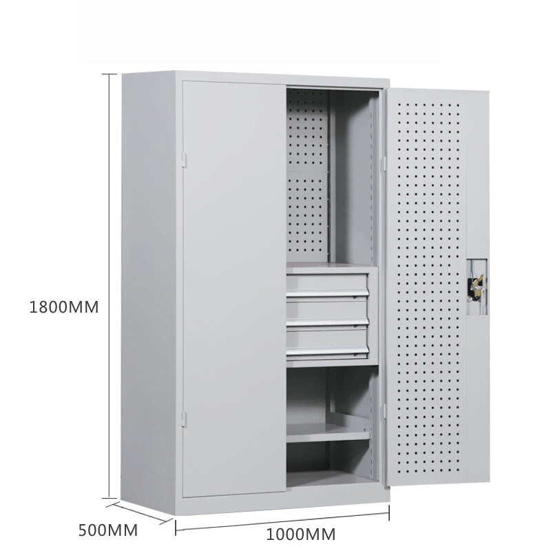 鑫睿辉 灰色工具柜 带网内三斗1000*500*1800mm 台高清大图