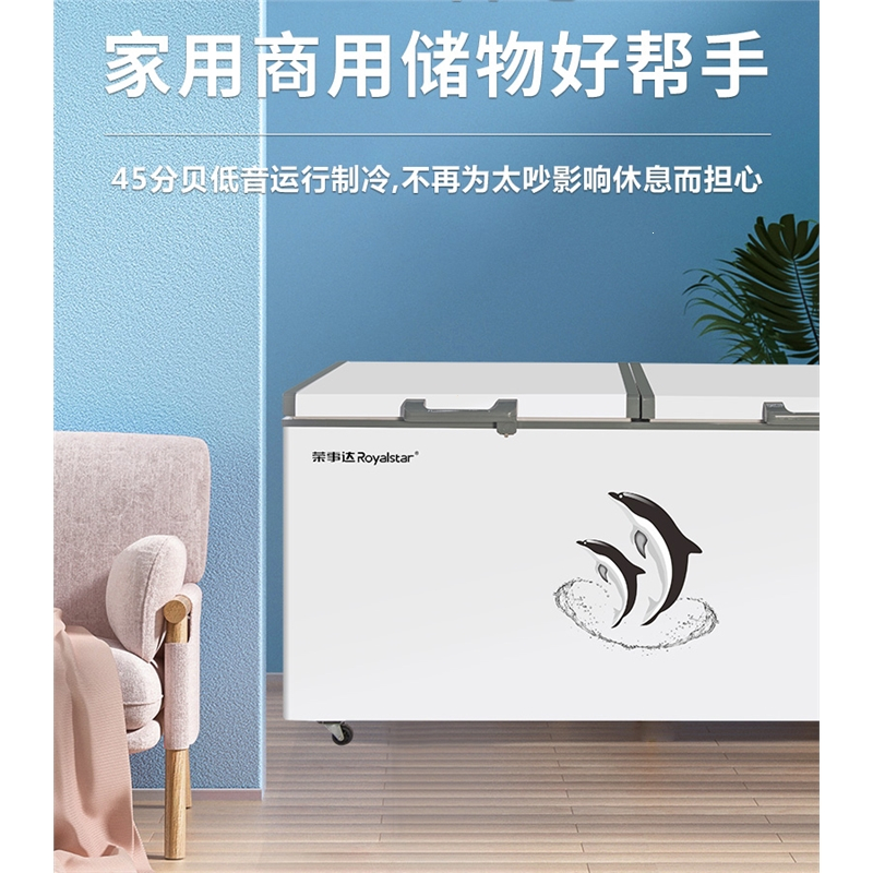 荣事达冰柜家用商用大容量全冷冻节能无霜小型冷藏冷冻速冻卧式冷柜小冰柜_518铜管家用商用大容量