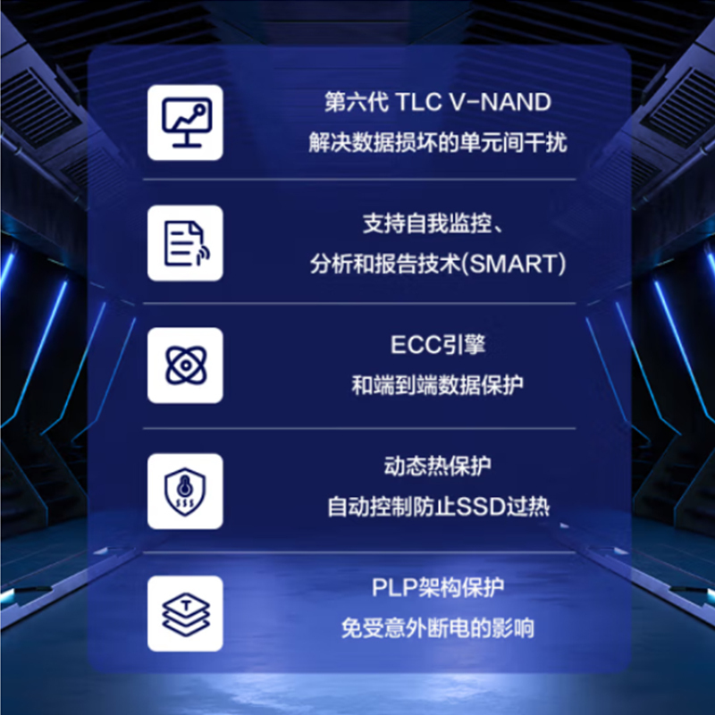 三星(SAMSUNG)PM9A3 1.92TB 企业级SSD 固态硬盘 U.2接口(NVMe协议PCIe 4.0x4)